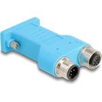 Delock D-Sub 9 Buchse zu M12 Stecker und 5 Pin A-kodiert CAN Bus Verteiler 180° (60665)