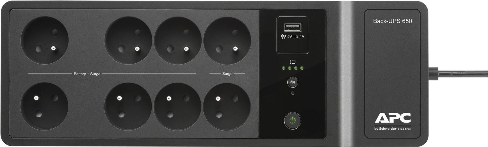 APC Back-UPS BE650G2-FR USV 650 VA 400 W Schwarz