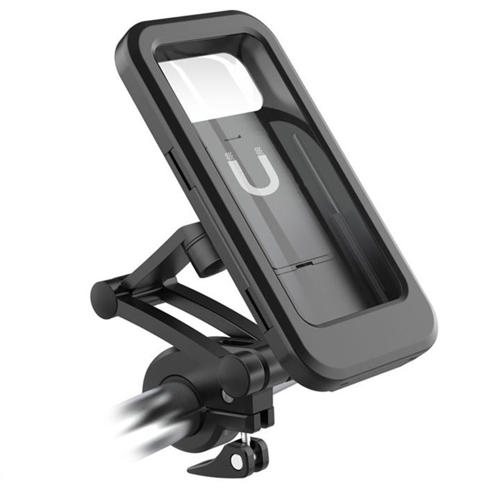 RealPower TourProtect Smartphone-Halterung für Fahrrad und E-Bike bis 6,7" Schwarz