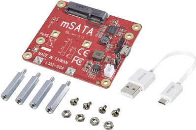 renkforce mSATA SSD Erweiterungs-Platine für den Raspberry Pi