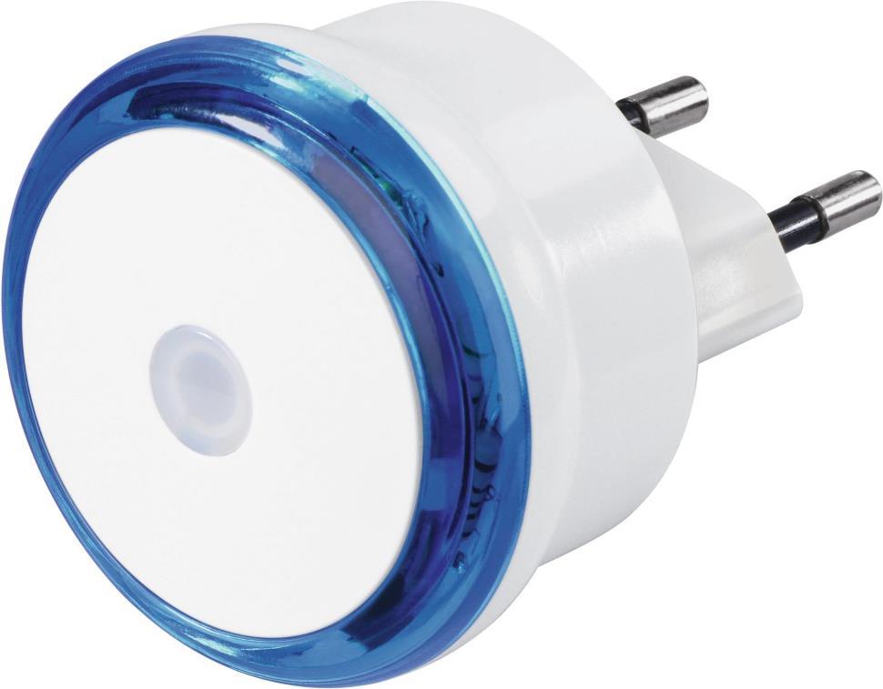 Hama LED-Nachtlicht Basic mit Stecker, Dämmerungssensor, energiesparend, Blau (00223493)