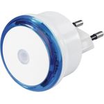 Hama LED-Nachtlicht Basic mit Stecker, Dämmerungssensor, energiesparend, Blau (00223493)