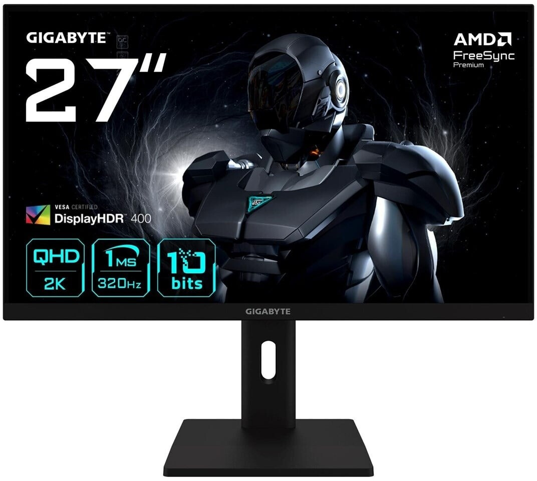 Gigabyte GS27Q3 / 27” SS IPS / 2560 x 1440 (QHD) 320hz / 1 ms (GTG) / FreeSync Premium / HDMI 2.0 x2 Display port 1.4 / USB 2.0 x1 / SP x1 (G27Q3)