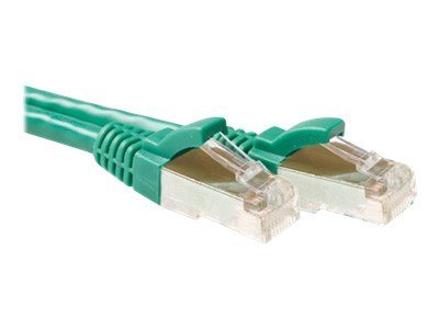 ACT Patch-Kabel Cat6a S/FTP 1 m RJ-45 Snagless Grün