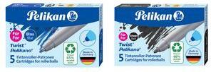 Pelikan Tintenroller-Patronen eco für Pelikano/Twist bestehen zu 65% aus recyceltem Kunststoff, integrierte - 1 Stück (300010005)