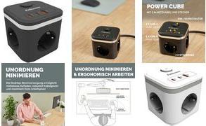 Fellowes Power Cube 3xSteckdose 1xUSB-A 2xUSB-C Schalter wei (100137168)