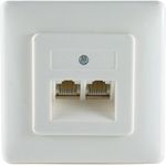 S/CONN maximum connectivity UAE Anschlußdose 8/8 - 8/8, 2 Amtsleitungen, mit Metallrahmen, Unterputz (74241-)