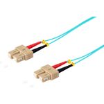 S/CONN maximum connectivity LWL-Duplex Patchkabel SC/SC 50/125µ, OM3, aqua, 5,0m (77925/3)