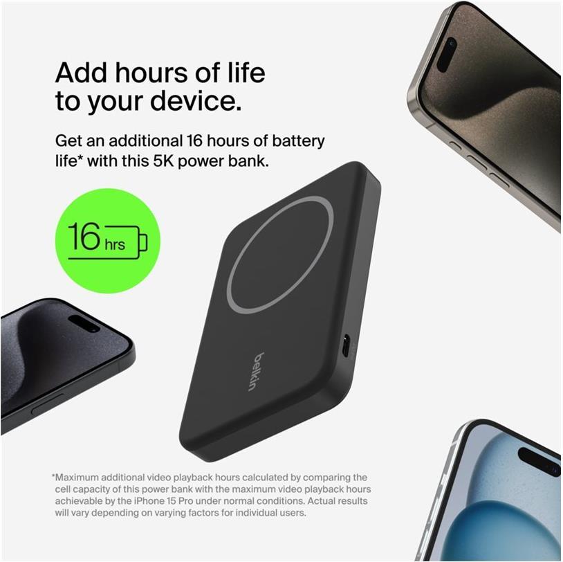 Belkin BoostCharge BPB012btBK 20000 mAh 15 W Powerbank Schwarz