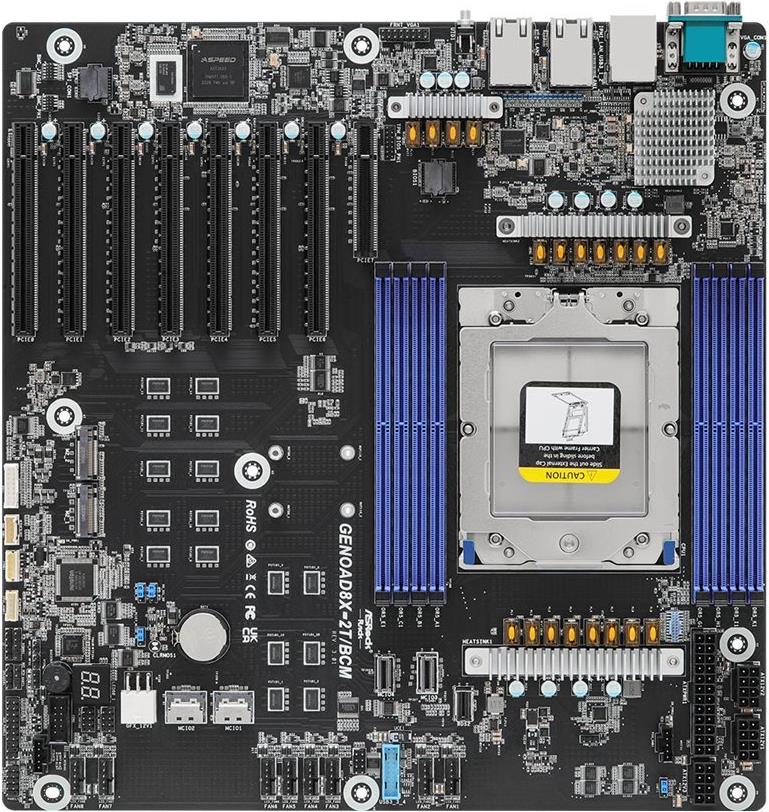 ASRock Mainboard GENOAD8X-2T/BCM EEB Sockel SP5 Single (GENOAD8X-2T/BCM)