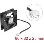 Delock Axiallüfter 12 V DC 80 x 80 25 mm schwarz (67296)