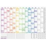 Häfft® Verlag Schuljahr Jahresplaner, Monats- und Tageseinteilung 89,0 x 63,0 cm (11164-7 EMGP)