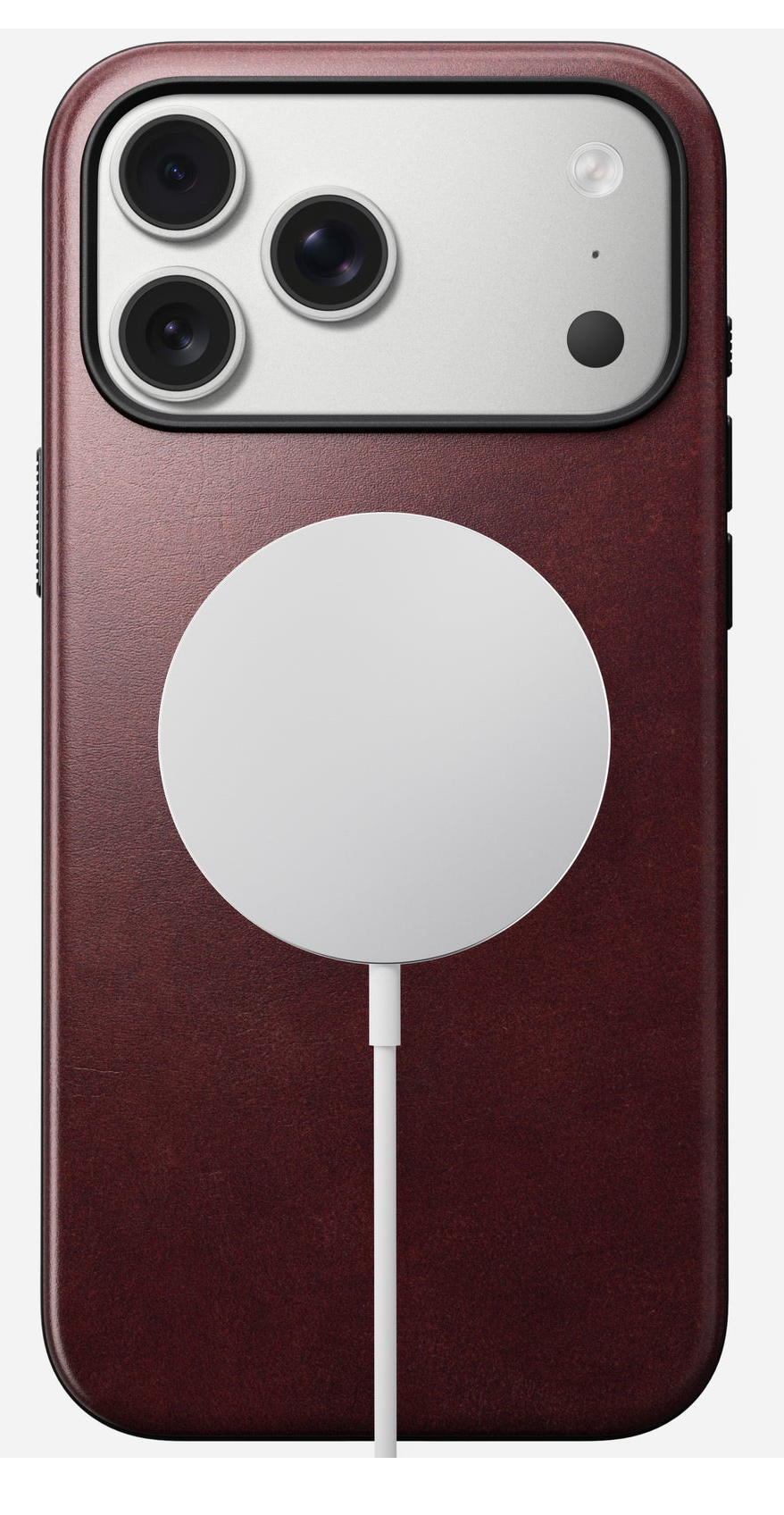 Nomad Modern Leather Case Schutzhülle für iPhone 17 Pro Max 6,9" Burgundy Horween Leder