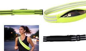 FIRST AID ONLY Reflektorgurt mit Tasche, schwarz reflektierende Elemente, Einheitsgröße (P-91919 00)