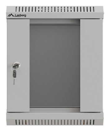 Lanberg WF11 Serie Netzwerkschrank 6U 10" 300x300 Wandmontage Grau RAL 7035