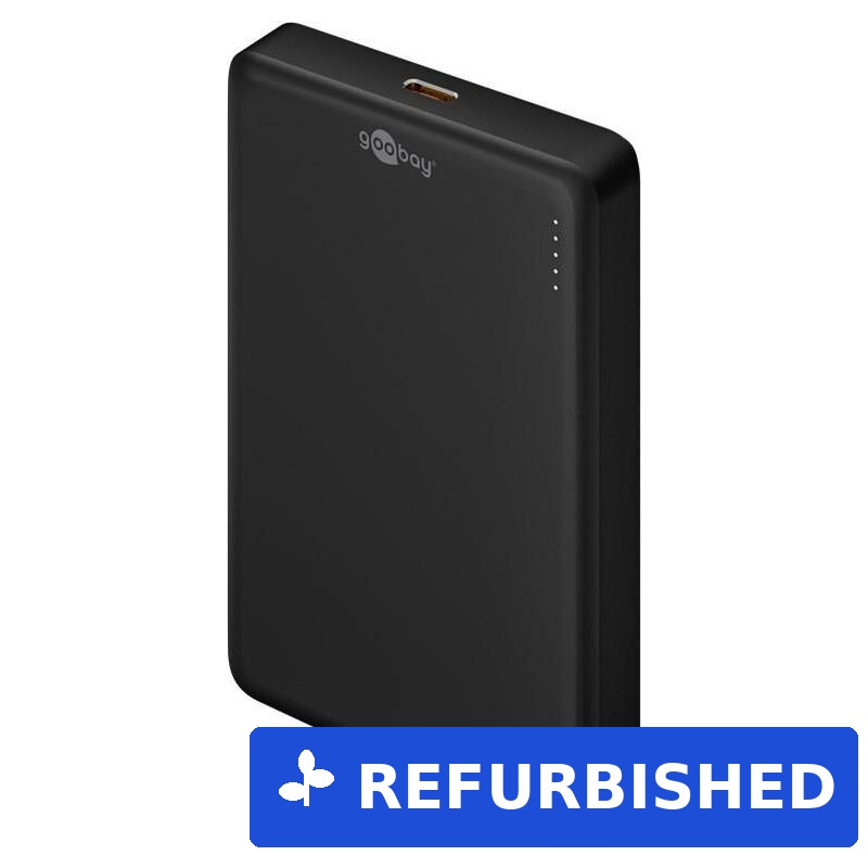 Goobay Magnetische Wireless Powerbank 10.000 mAh - haftet magnetisch an der Handyrückseite (70183) (geöffnet)