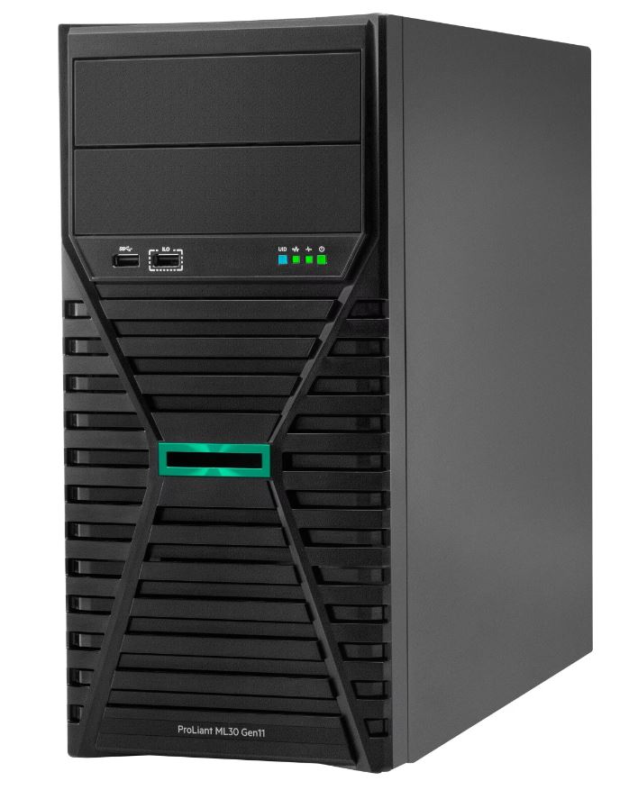 HPE ProLiant ML30 Gen11 P87463-425 Server – Tower 4U – Xeon 6325P 3.5GHz – 32GB RAM – SATA – 4× 3.5" Hot-Swap – Schwarz (P87463-425)
