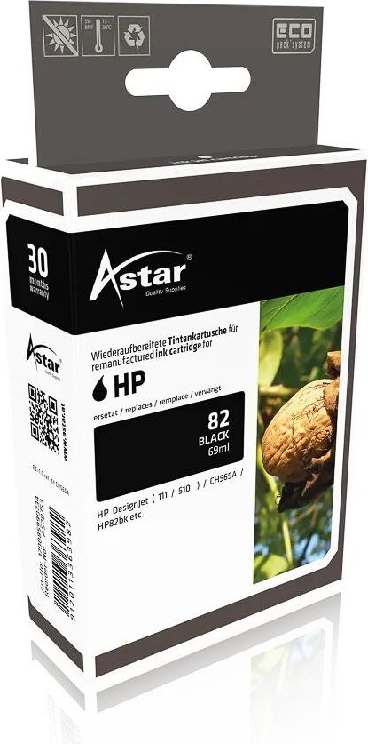 ASTAR AS70753 ASTAR HP 82 DNJ Tinte black - rebuilt 69ml (AS70753)