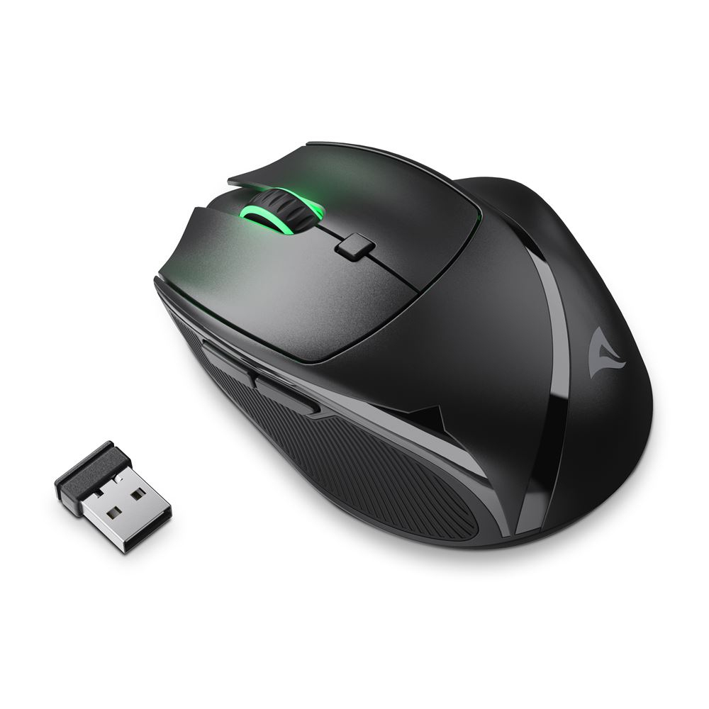 Sharkoon OfficePal M25W Gaming-Maus RF Wireless + USB-C 4000 DPI RGB Schwarz