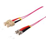 S/CONN maximum connectivity LWL-Duplex Patchkabel SC/ST 50/125µ, OM4, violett, 1,0m (77908/4)