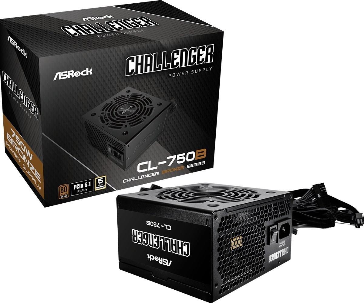 ASRock Challenger CL-750B Stromforsyning 850Watt - PC-/Server Netzteil (90-UXC075-BNEAAA)