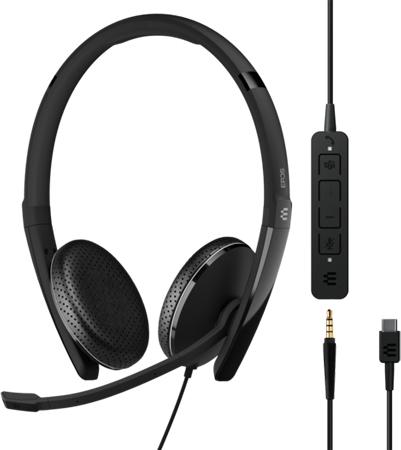 EPOS ADAPT 165T USB-C II Kabelgebundenes Stereo-Headset On-Ear Schwarz