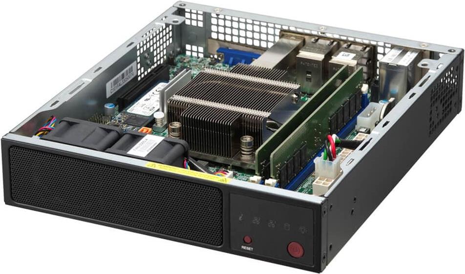 Supermicro SYS-E200-12A-8C Server-Barebone Intel SoC FCBGA 2106 Mini-ITX Schwarz (SYS-E200-12A-8C)