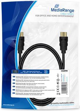 MediaRange MRCS195 HDMI-Kabel 1 m HDMI Typ A (Standard) Schwarz (MRCS195)