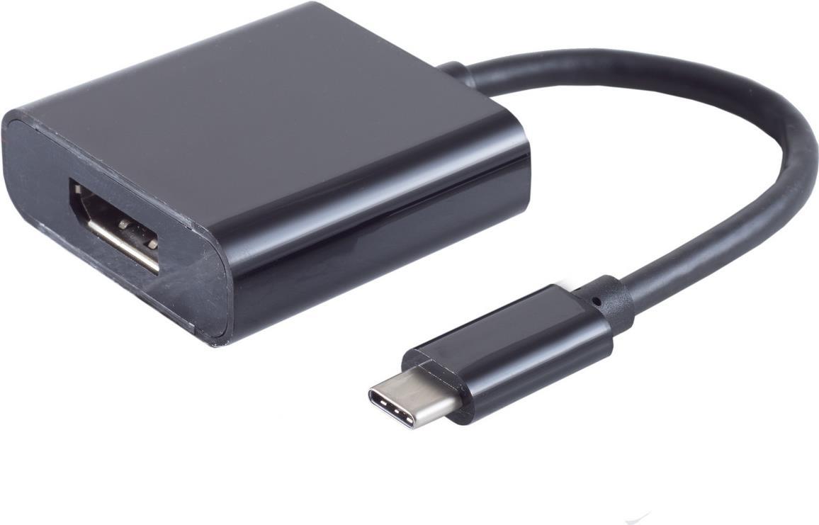 S-Conn 14-05002 Videokabel-Adapter 0,2 m USB Typ-C DisplayPort Schwarz (14-05002)