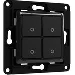 Shelly · Unterputz Zubehör · "Wall Switch 10,20cm (4") · Wandtaster · 4-fach · Schwarz (Shelly_WS_4_s)