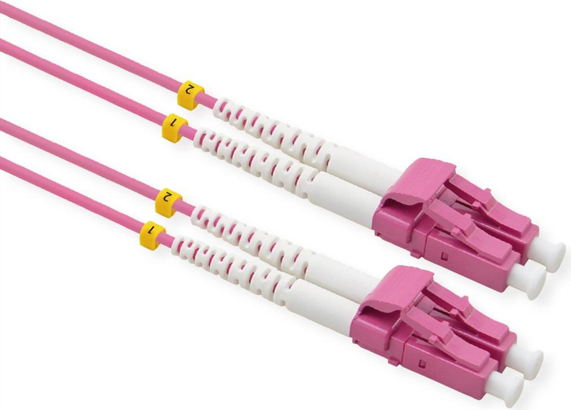 VALUE - Patch-Kabel - LC Multi-Mode (M) bis LC Multi-Mode (M) - 0.5 m - Glasfaser - 50/125 Mikrometer - OM3 - halogenfrei - violett (21.99.8830)