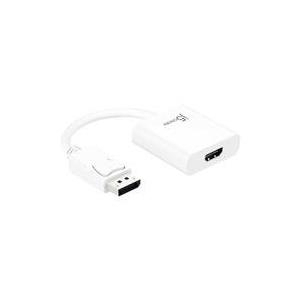 j5create JDA154 DisplayPort to HDMI Adapter weiss ermoeglicht einen weiteren Monitor ueber HDMI an zu schliessen Dual-Port faehig (JDA154)