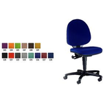 Topstar Profi-Bürodrehstuhl "TOP PRO 2,50cm (1"), Stoff, anthrazit Rückenlehne mit integrierter Lendenwirbelstütze, Permanent- (T100 G22)