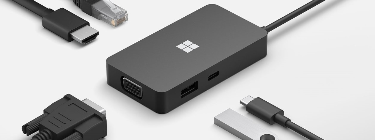 Microsoft Surface USB-C Travel Hub Dockingstation Schwarz