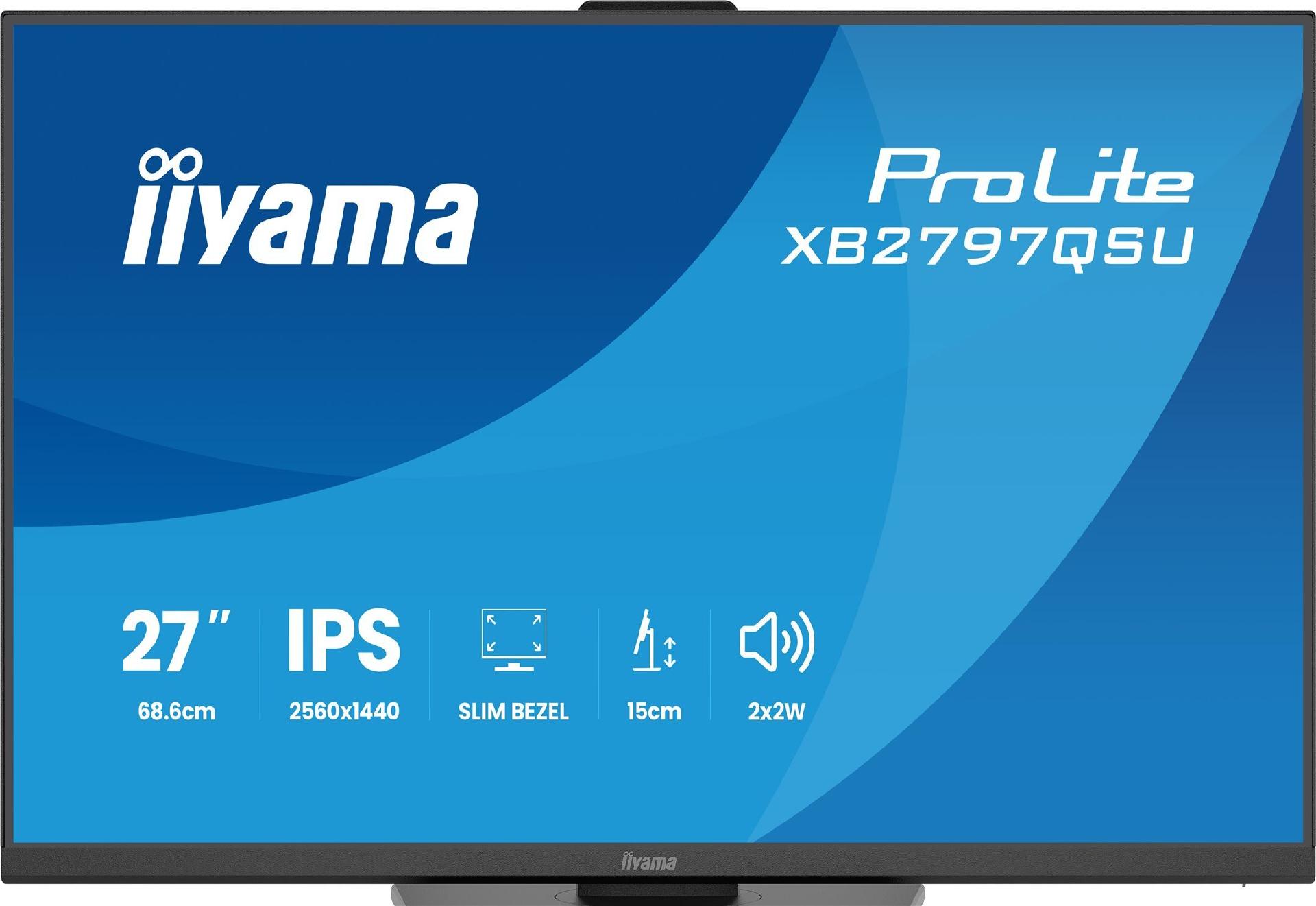iiyama ProLite XB2797QSU-B1 27" QHD IPS-Monitor 2560 x 1440 75 Hz Schwarz