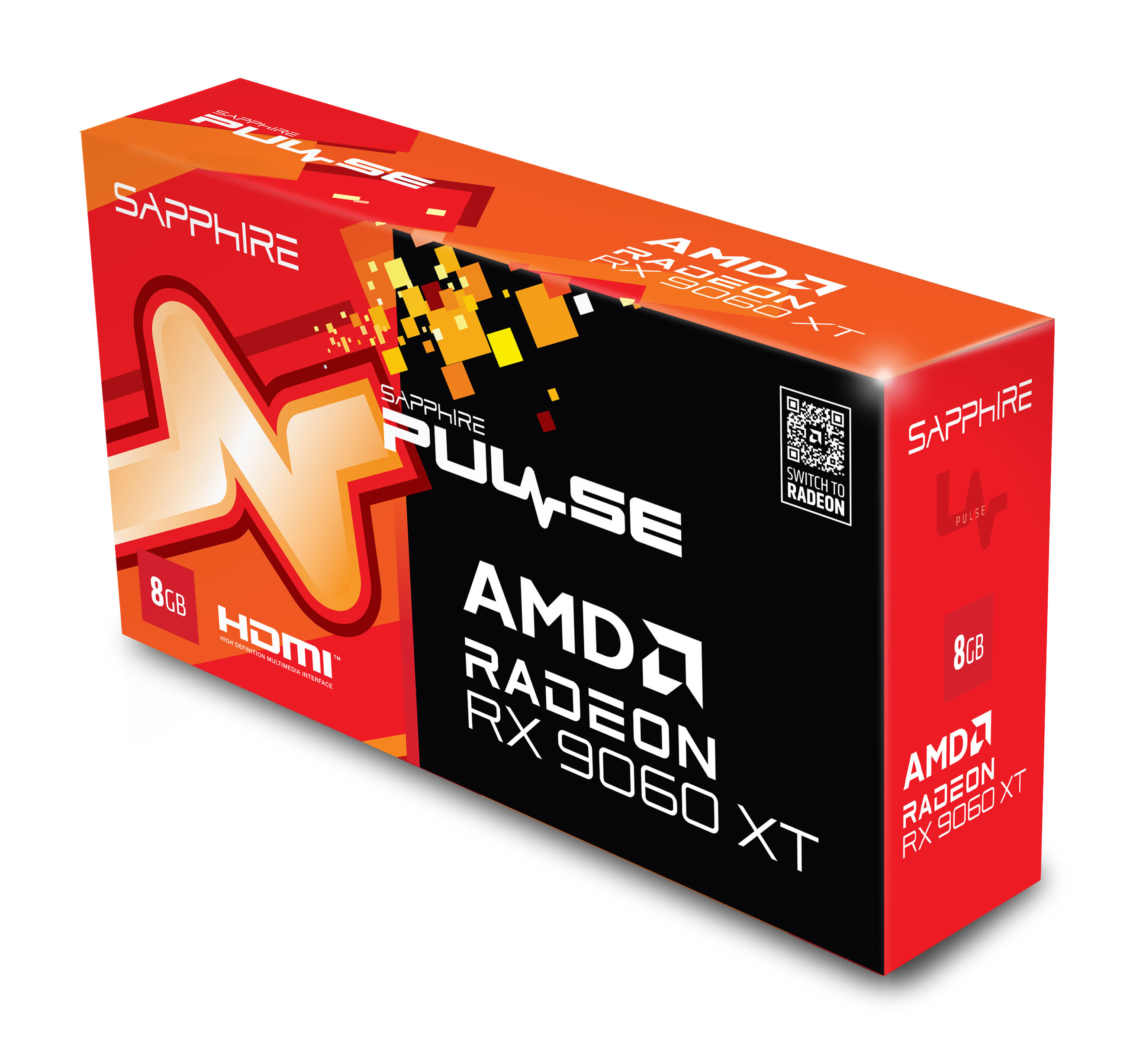 Sapphire RADEON Pulse Radeon RX 9060 XT 8 GB GDDR6 Schwarz