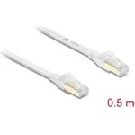 Delock RJ45 Flachband Patchkabel Cat.8.1 U/FTP bis 40 Gbps 0,5 m weiß (81024)