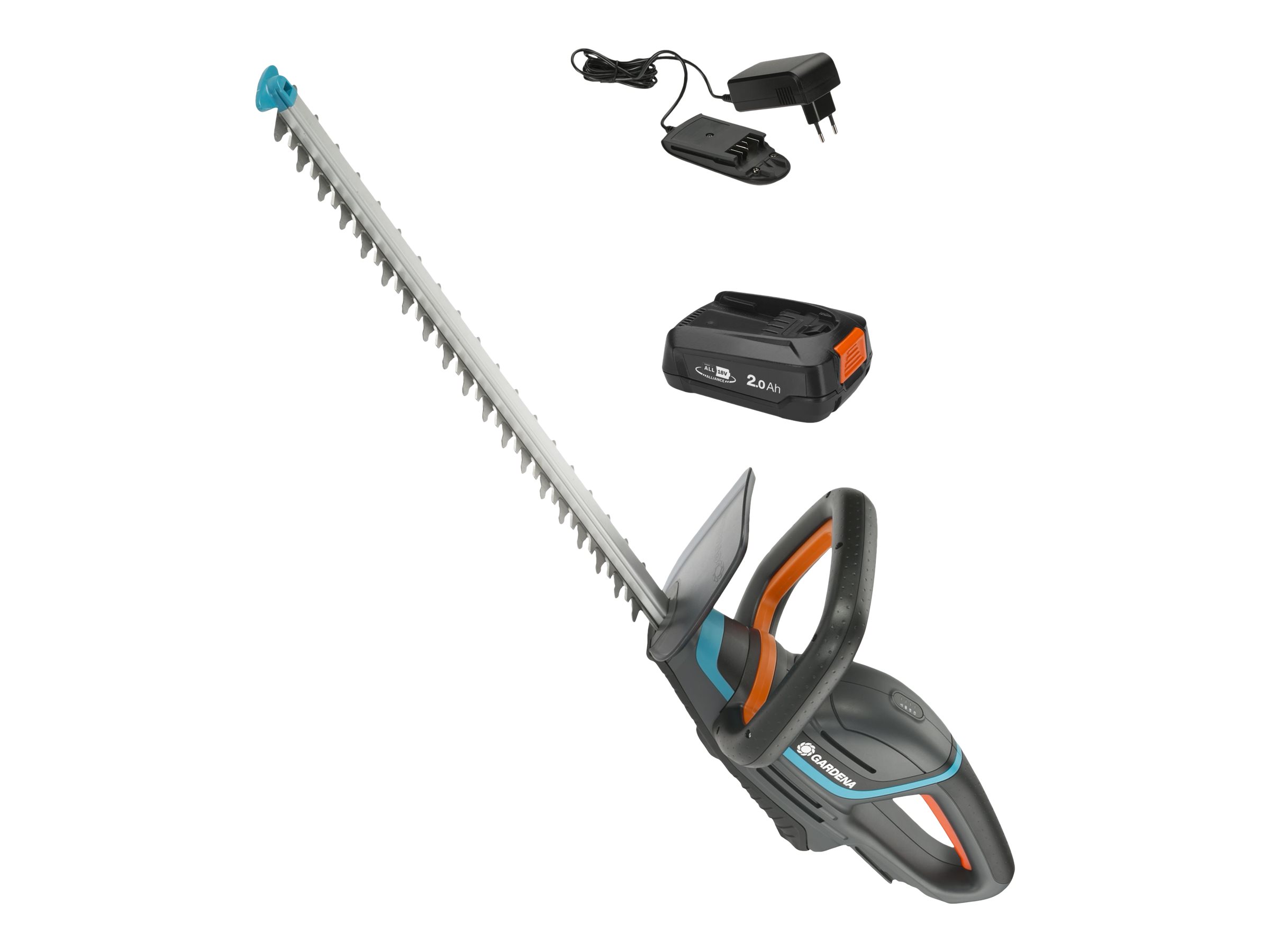 Gardena ComfortCut 50/18V Ready-To-Use Set 50 cm 2 Ah 18 V Heckenschere Schwarz, Blau, Orange