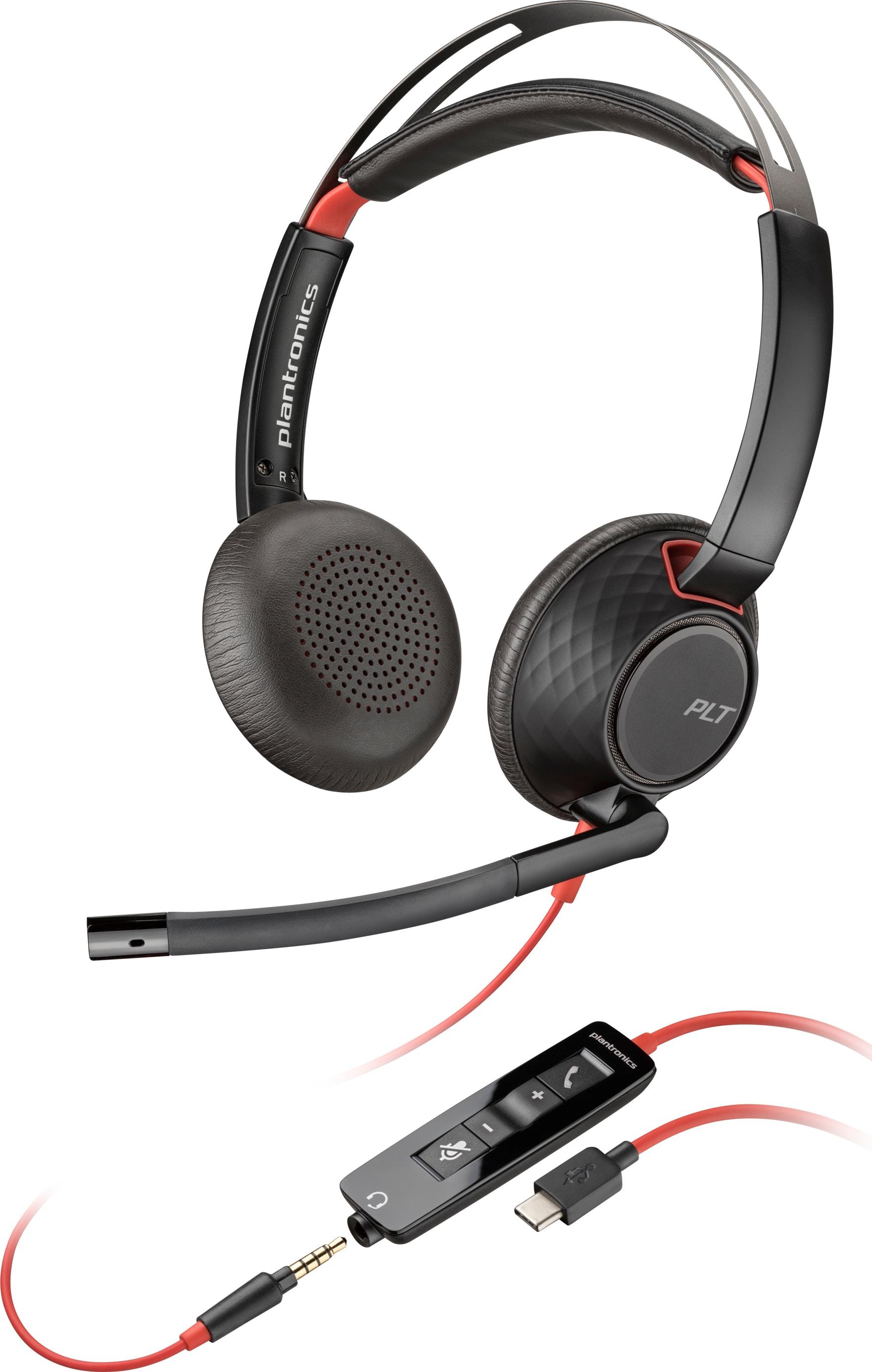 HP 805H3A6 Kopfhörer & Headset Kabelgebunden Kopfband Büro/Callcenter USB Typ-C Schwarz - Rot (805H3A6)