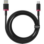 Baseus Dura USB Typ A auf Typ C 60 W Schnellladekabel 2 m Schwarz, Rot (P10377802U01-03)
