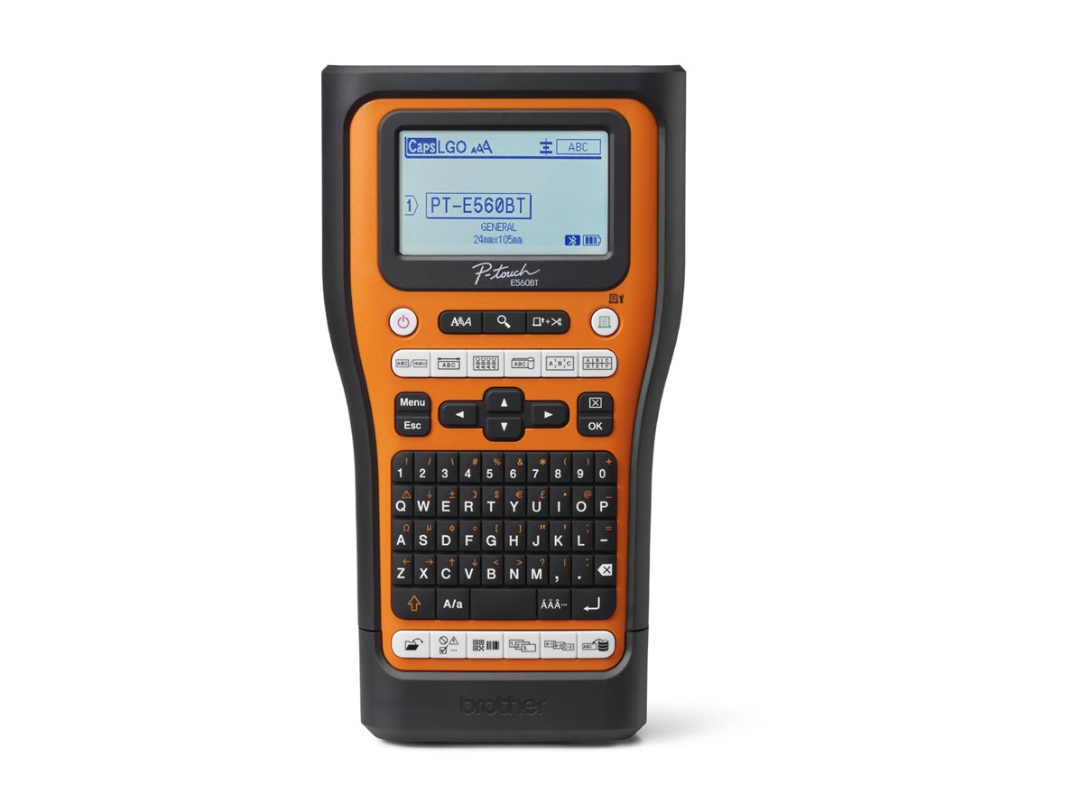 Brother P-Touch PT-E560BTSP Etikettendrucker Thermotransfer 180 dpi 30 mm/s Bluetooth 5.0 USB 3.0 Schwarz, Orange