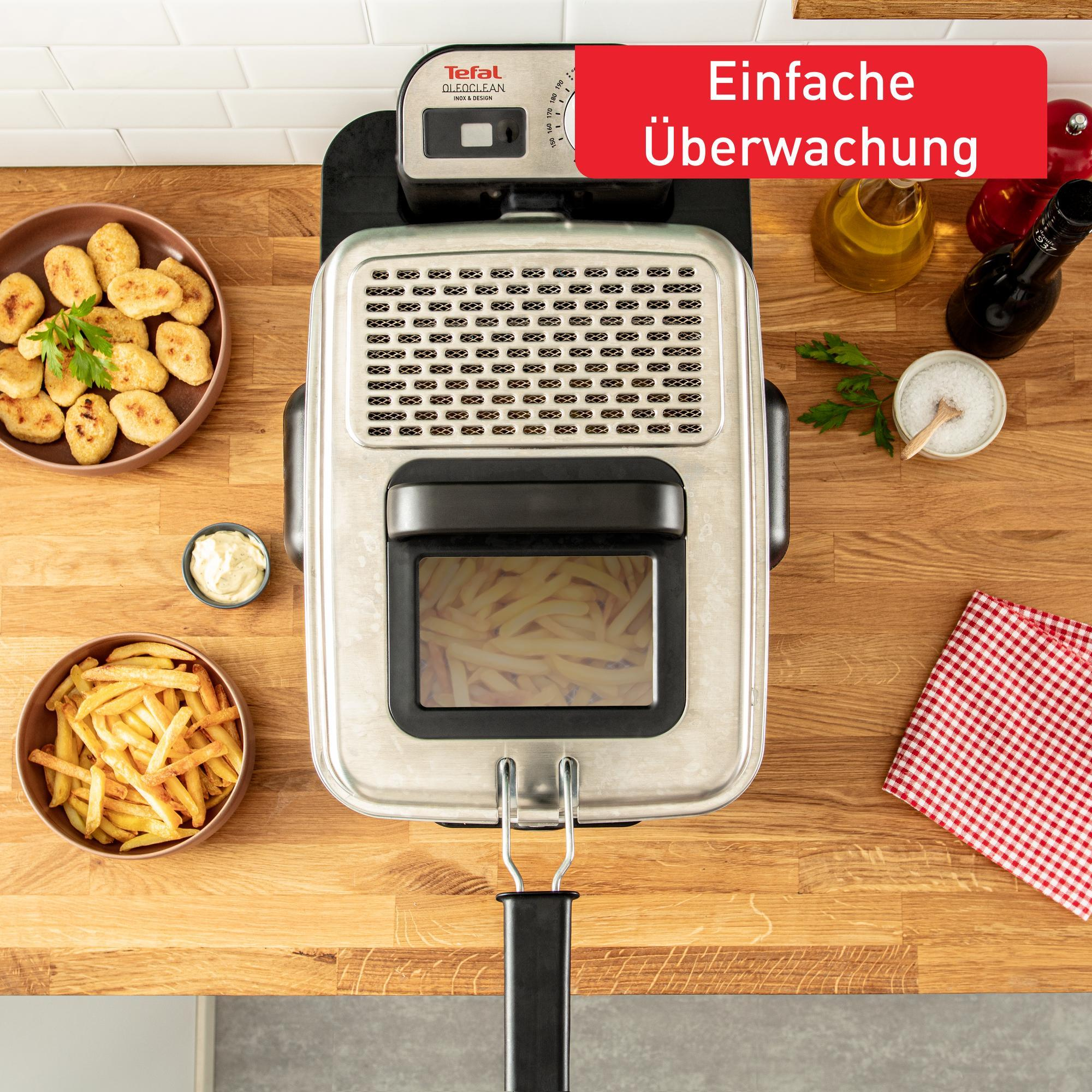 Tefal Oleoclean FR8041 Fritteuse 2300 W 3,5 l 1,2 kg Silber