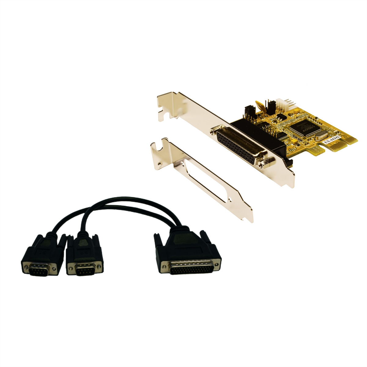 Exsys EX-44342 Serieller Adapter - PCIe x1 - 2x RS-232
