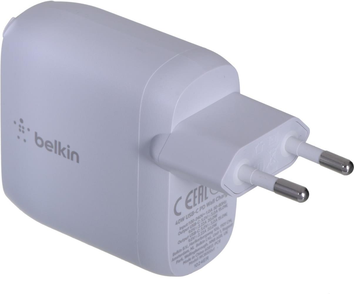 Belkin BoostCharge WCB006VFWH Netzladegerät 40 W 2x USB-C Weiß