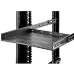 Renkforce RF-3432150 48,30cm (19")  Netzwerkschrank-Geräteboden 1 HE Ausziehbar Geeignet für Schranktiefe: ab 500 mm Schwarz (RF-3432150)