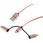 S-Conn 14-50074 1m USB A Micro-USB B Männlich Männlich Rose Gold USB Kabel (14-50074)