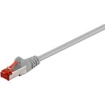 Wentronic goobay Netzwerkkabel RJ-45 M bis M 2 m Paare in Metallfolie PiMf CAT 6 geformt Grau (93570)