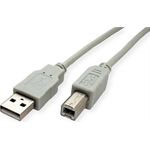 STANDARD USB 2.0 Kabel, Typ A-B, beige, 0,8 m (S3101)