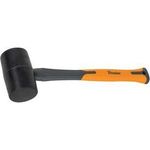 Bradas Gummihammer, 450 g, anthrazit/orange, Länge: 340 mm Stiel aus Fiberglas, Stielbeschichtung aus rutschfestem TPR, - 1 Stück (DIY-HF6045)