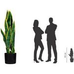 PAPERFLOW Kunstpflanze "Sansevieria", Höhe: 650 mm Blätter: PEVA, Zweige: Kunststoff, Stamm: Kunststoff, - 1 Stück (PASAN65)